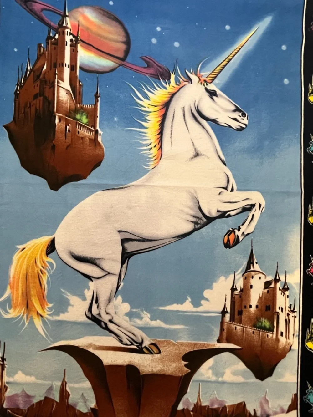 Unicorn Fantasy Tapestry Wall Hanging Y2K Dreamcore Cottagecore Decor